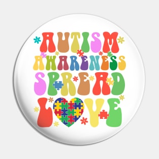 Spread Love Autism Awareness Gift for Birthday, Mother's Day, Thanksgiving, Christmas Pin