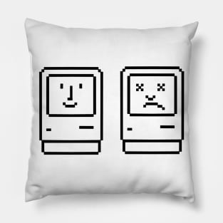 Macintosh Classic Happy and Sad Pillow