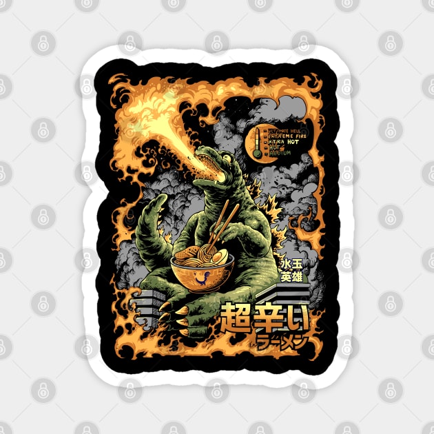 Ramen Zilla Hell Level Magnet by polkadothero