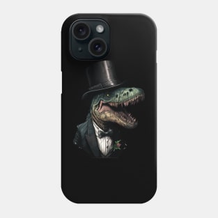 Dinosaur Trex with Top hat Phone Case