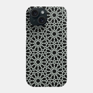 Black and Grey  Star Moroccan Star Pattern Phone Case