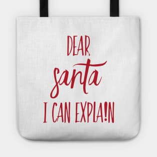 DEAR SANTA I CAN EXPLAIN Tote