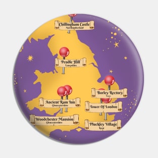 Haunted Map Of Great Britain Pin