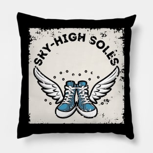 Sneaker Wings: Run with Style Pillow