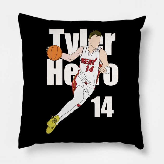 Tyler herro 14 Pillow by MustGoon