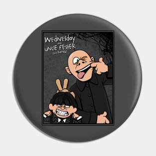 Funny Retro Vintage Spooky TV Show Comics Cartoon Parody Pin