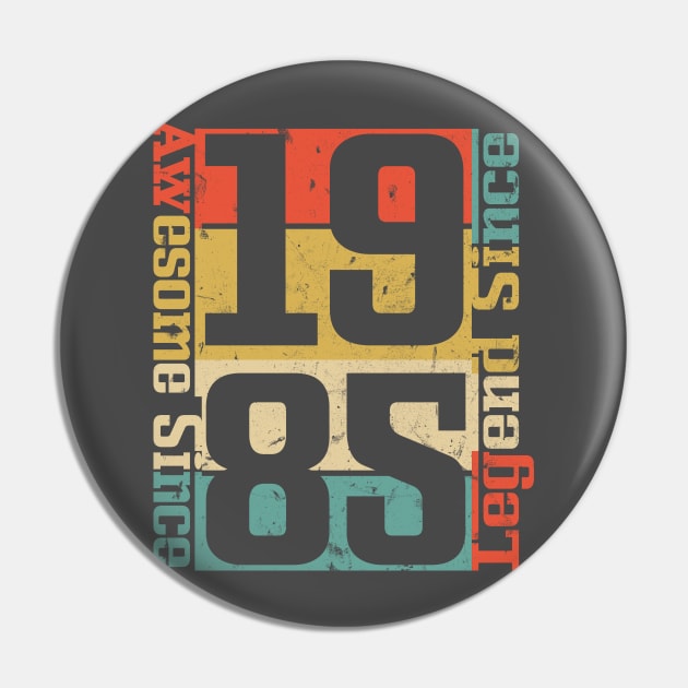 Awesome Since 1985. 35th Birthday Gift Idea Pin by FromHamburg