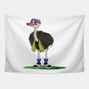 Sporty Ostrich Tapestry