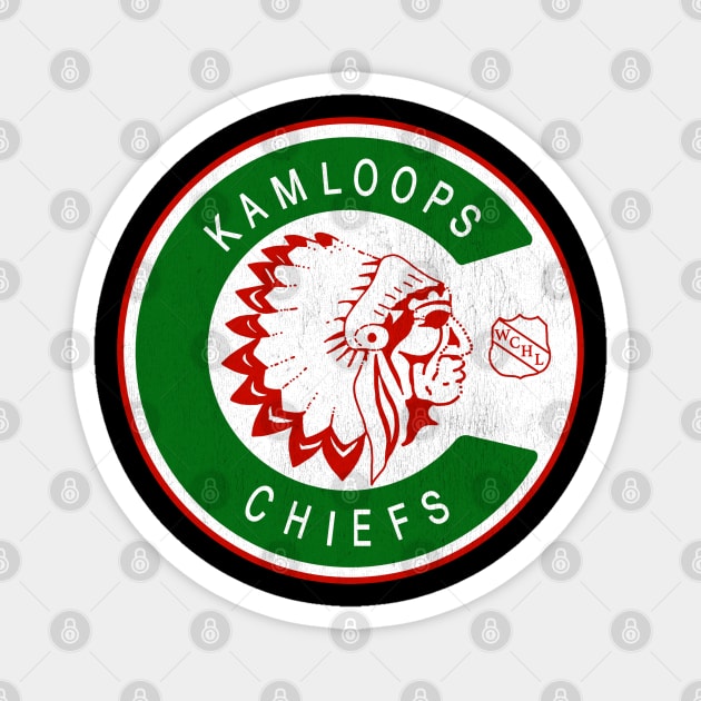 Defunct Kamloops Chiefs Hockey WCHL 1973 Magnet by LocalZonly