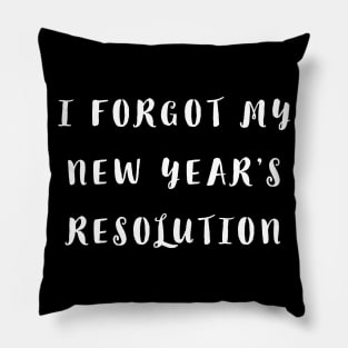 New Year's Resolution - Typography Design Pillow