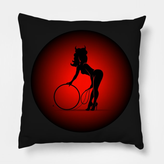 Lady With Whip Pillow by devaleta