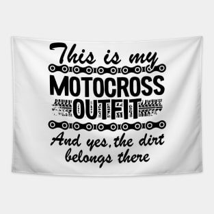 This Is My Motocross Outfit Dirt Bike Funny Motocross Tapestry