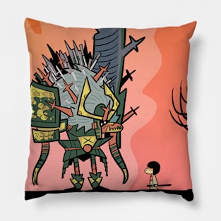 Yung bushido and sword collector Pillow