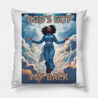 God's Got My Back v2 Pillow