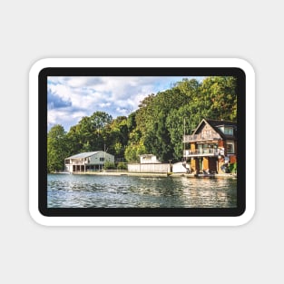 Boathouses on the Thames at Caversham Magnet