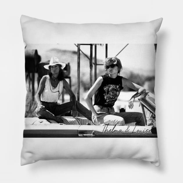 Thelma & Louise - Retro Pillow by HectorVSAchille