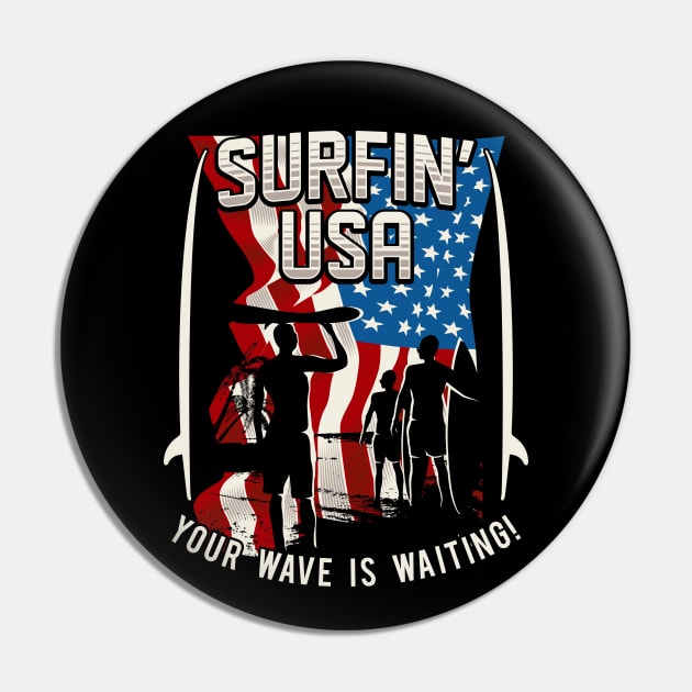 surfing usa with american flag Pin by Dedonk.Graphic