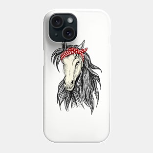 Horse Bandana Horse Rider Girls Women Phone Case