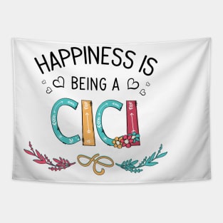 Happiness Is Being A Cici Wildflowers Valentines Mothers Day Tapestry