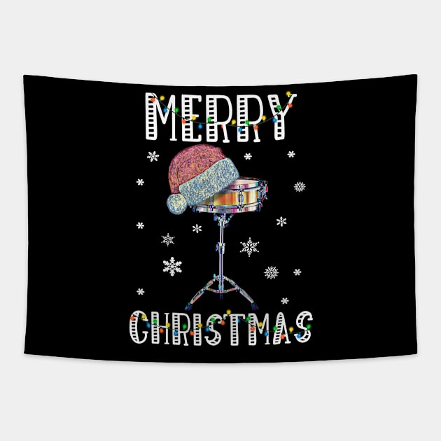 Santa Drum - Merry Christmas Tapestry by Fusti