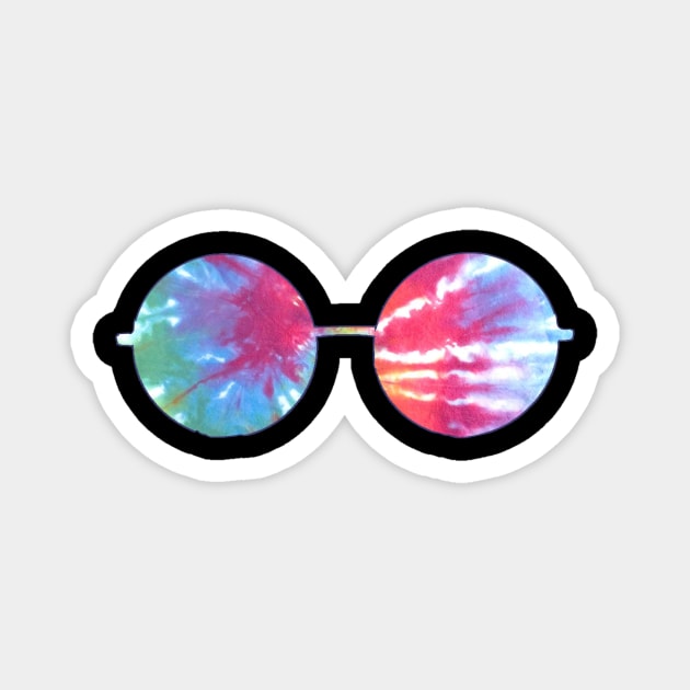 Tie Dye Hippie Glasses Magnet by lolosenese