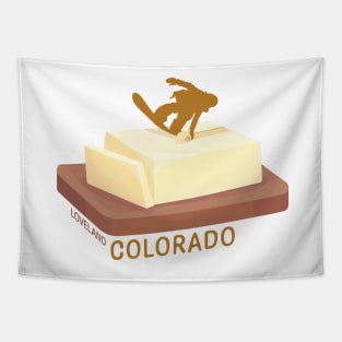 Snowboard Butter Carving | Loveland Colorado Tapestry