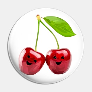 Cheery Pair of Red Cherries Pin