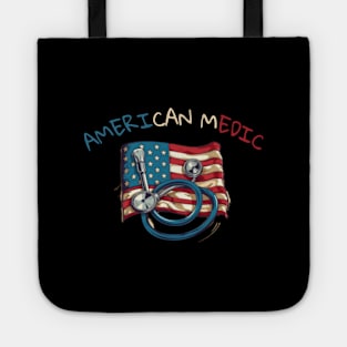 American Medic, american doctor, nurse, gift present ideas Tote