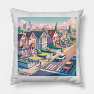 Residential Street United States Pillow