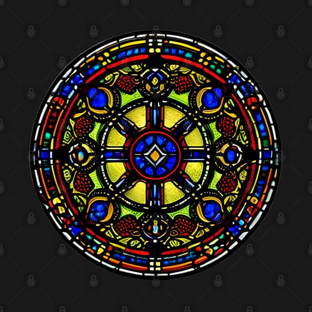 Mystical medival catedral stained glass mosaic sticker by SJG-digital