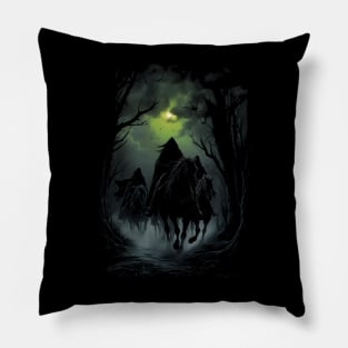 The Nine Riders Under the Moonlight - Fantasy Pillow