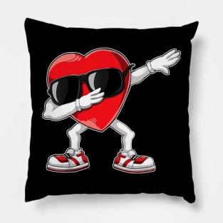 Dabbing Heart Funny Gifts Mens Kids Boys Valentines Day Pillow