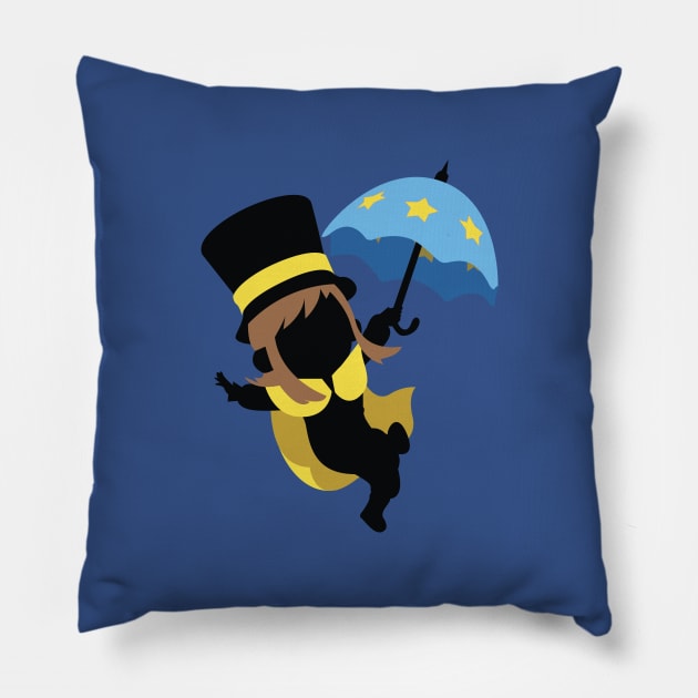 Hat Kid - Sunset Shores Pillow by Kevandre