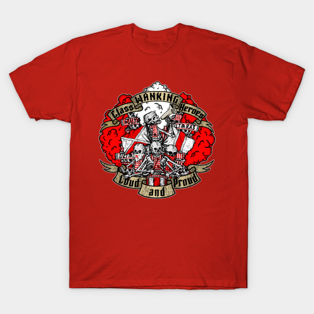 LOUD AND PROUD! (red and white edition) ULTRAS - Football Ultras - T-Shirt  | TeePublic