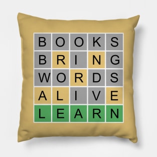 Books Bring Words Alive Wordle Pillow