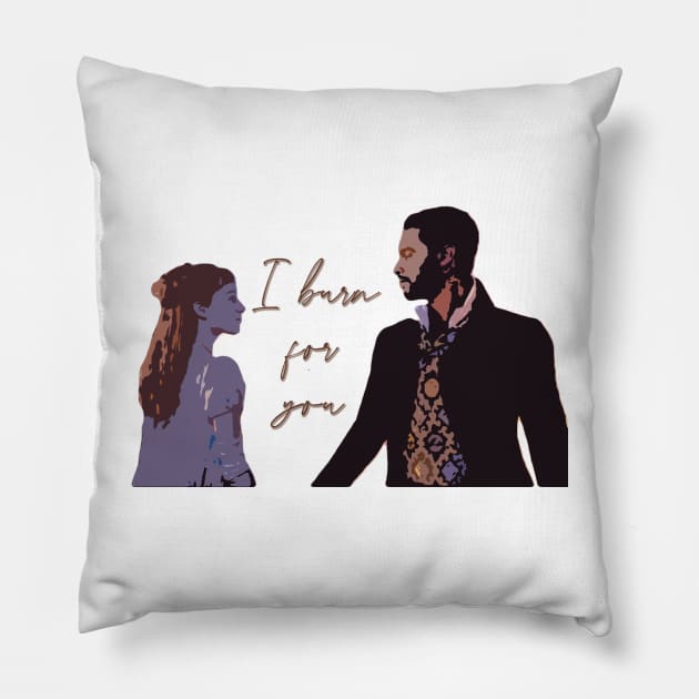 I burn for you - Daphne Bridgerton and the duke of hastings from Bridgerton Pillow by tziggles