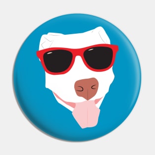 White Dog in Sunglasses Pin