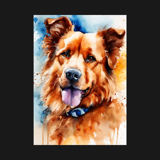 dog watercolor by rafand23