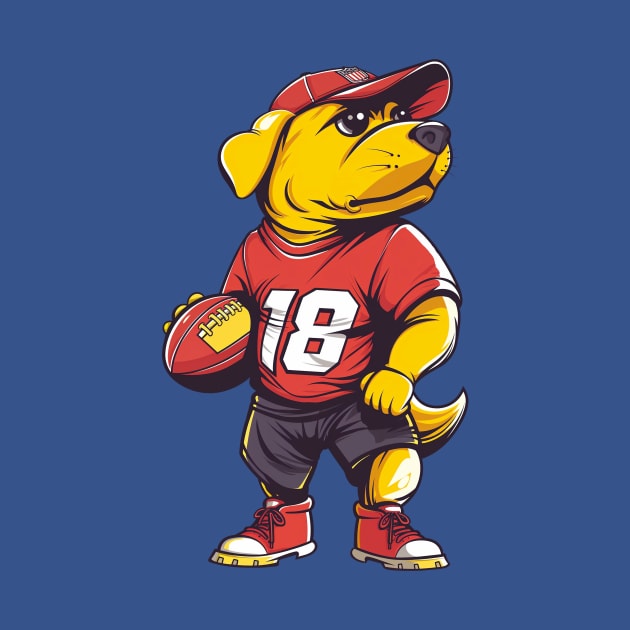 Retriever American Football Player by Wintrly