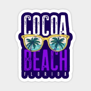 Cocoa Beach Florida Gifts Palm Trees Retro Souvenirs Cocoa Beach Florida Magnet