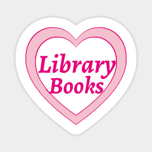 Library Books Heart 2 Magnet