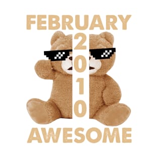 February 2010 Awesome Bear Cute Birthday T-Shirt