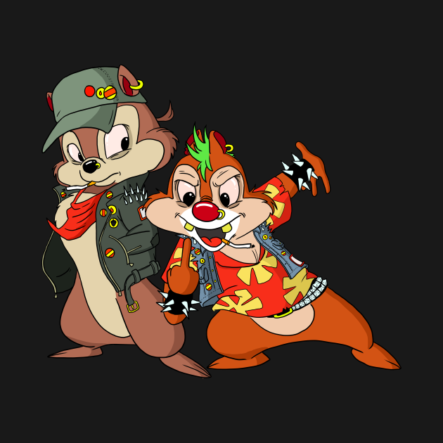 Disover Chip n' Dale - Punk - T-Shirt