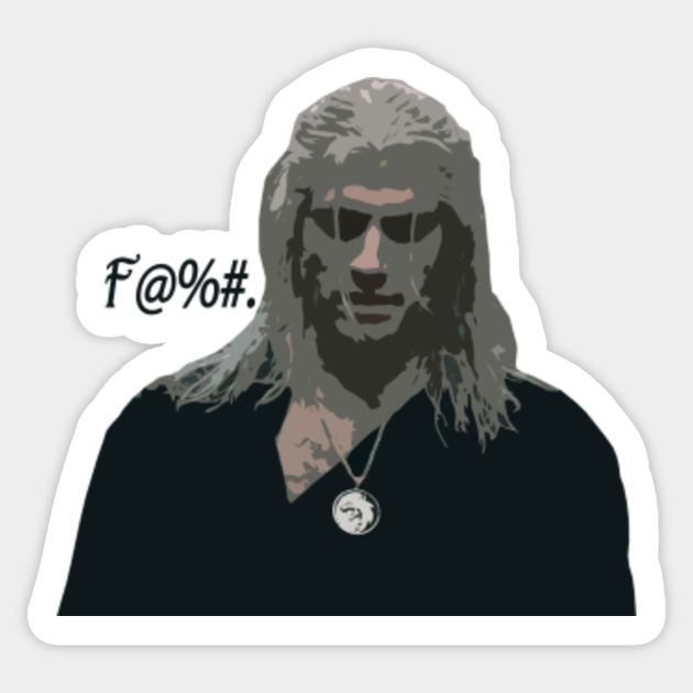 Geralt F Meme Censored Geralt Fuck Meme Sticker Teepublic Geralt F Meme Censored Geralt Fuck Meme Sticker Teepublic