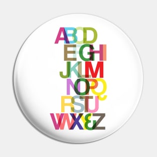 ALPHABET MINIMALIST Pin