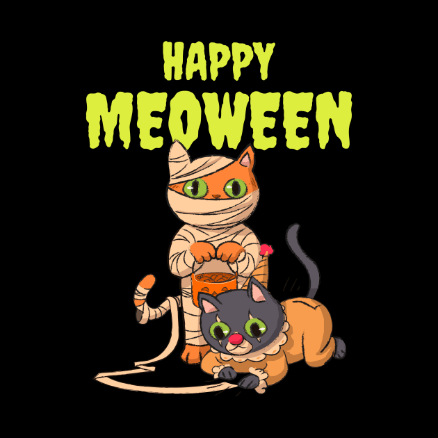 Cat Halloween Mummy Gift by Anassein.os