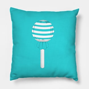 Cyan stripe lollipop Pillow