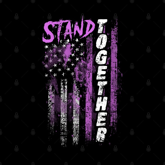 Vaginal Cancer Awareness Stand Together Flag by KHANH HUYEN