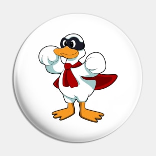 Duck with Cape & Mask Pin