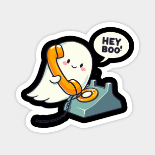 Groovy Hey Boo Cute Ghost Funny Halloween Magnet